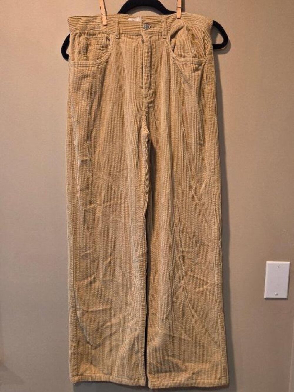 Zara Corduroy Wide Leg Tan/Camel Women Pants
